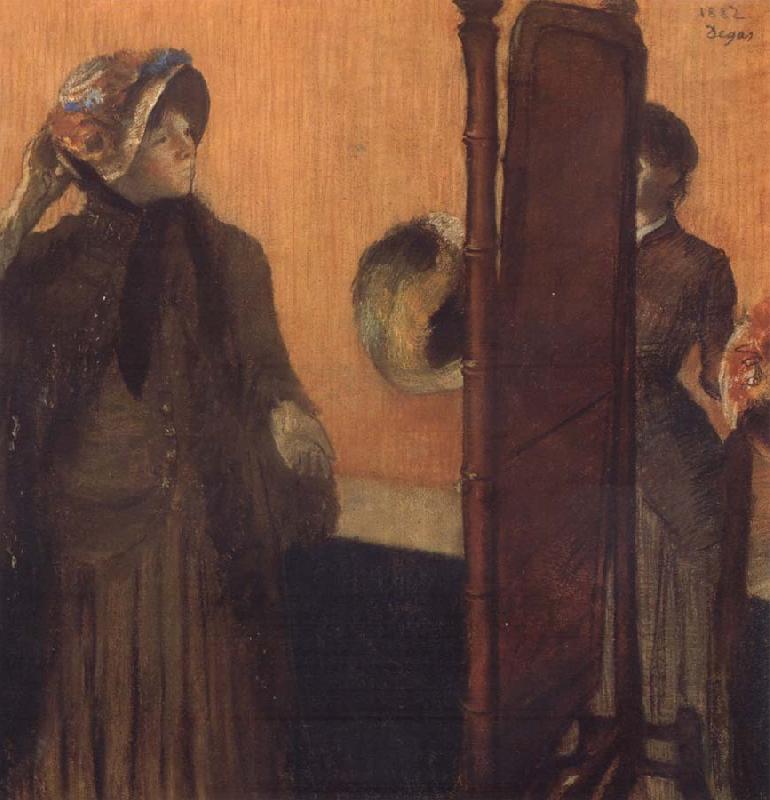 Edgar Degas Cbez la Modiste oil painting picture